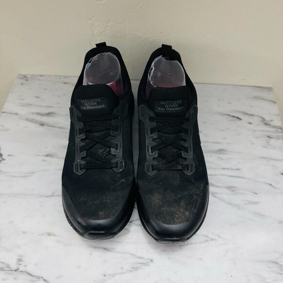 Skechers Work Slip Resistant Black Sneakers Women’s Size 9.5 - Picture 3 of 10